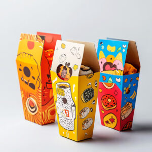 Custom snack packaging boxes designed by Ensquare Packages.